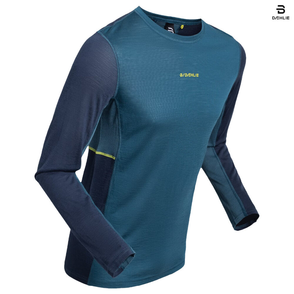 Bjorn Daehlie Performance Wool Men's LS, Teal 3