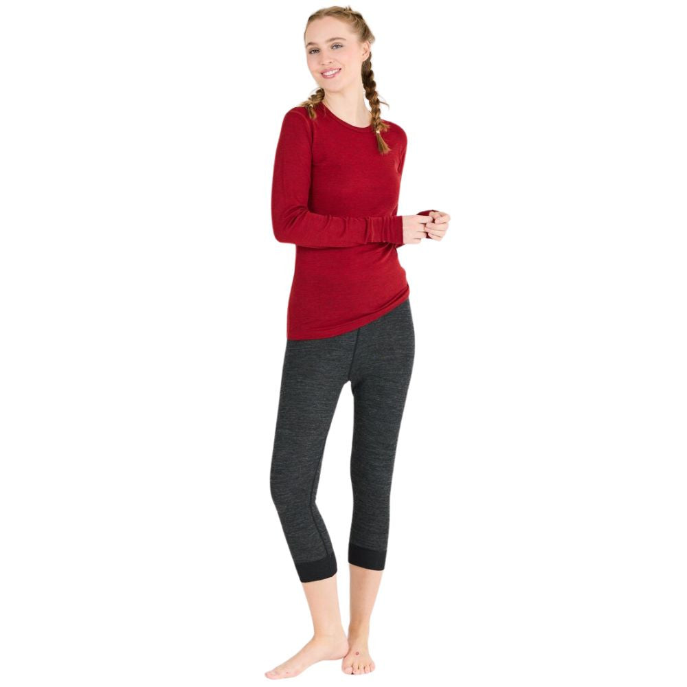 Whistler Cerro Women's Merino Wool Baselayer Top, Dried Tomato 3