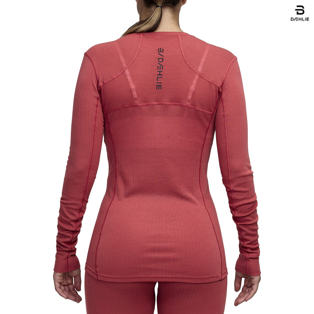 Bjorn Daehlie Performance-Tech LS Women's Baselayer Shirt, Red 2