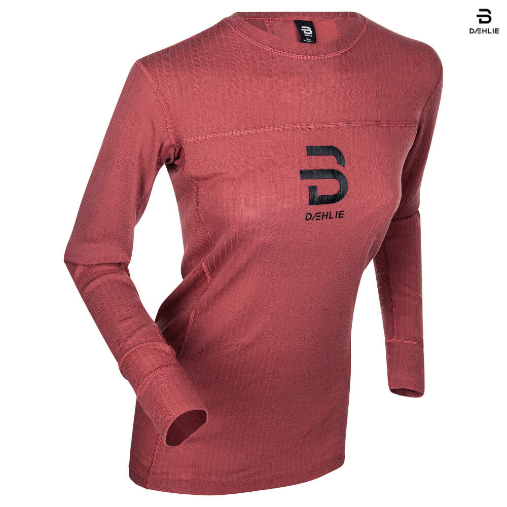 Bjorn Daehlie Performance-Tech LS Women's Baselayer Shirt, Red 3