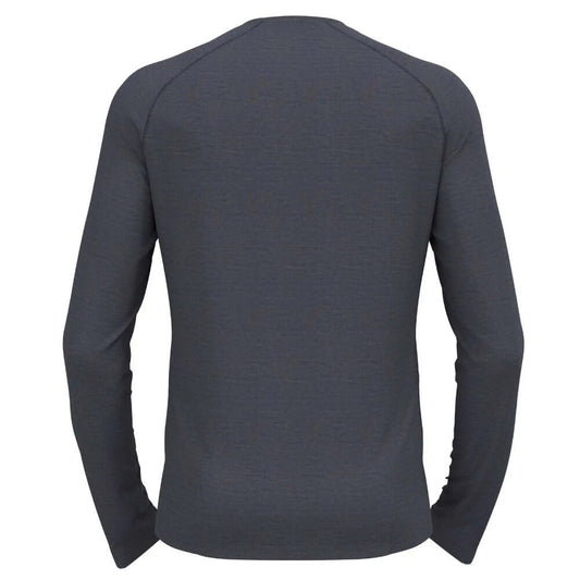 Odlo The Performance Wool 150 Men's Base Layer, Light Grey/Orange 2