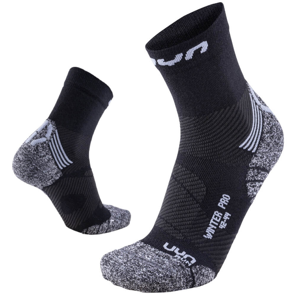 UYN Winter Pro Running, Black/Grey | Vīriešu Skriešanas Zeķes Ziemai